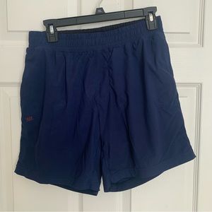Rhône Blue Lined Athletic Shorts